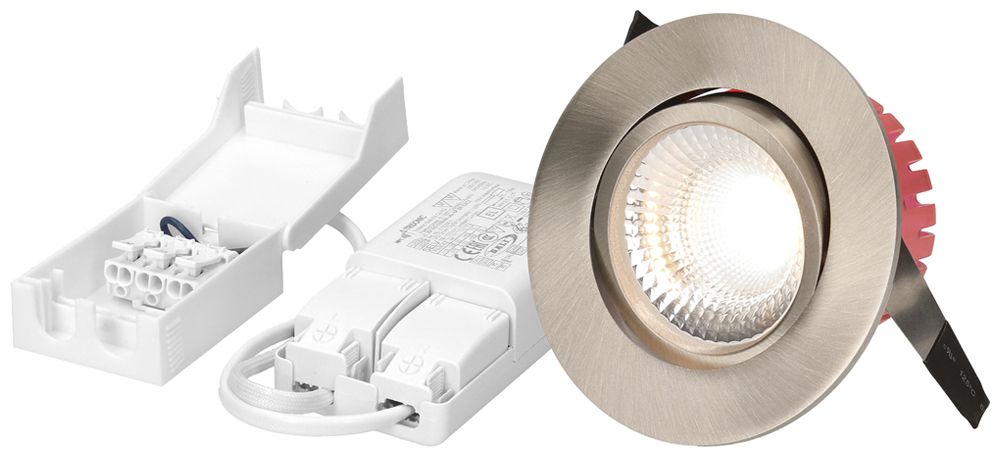 EB-LED-Spot MH SOLVO 8W 750lm 3000K IP44 MB DIM DALI Ø100mm Nickel