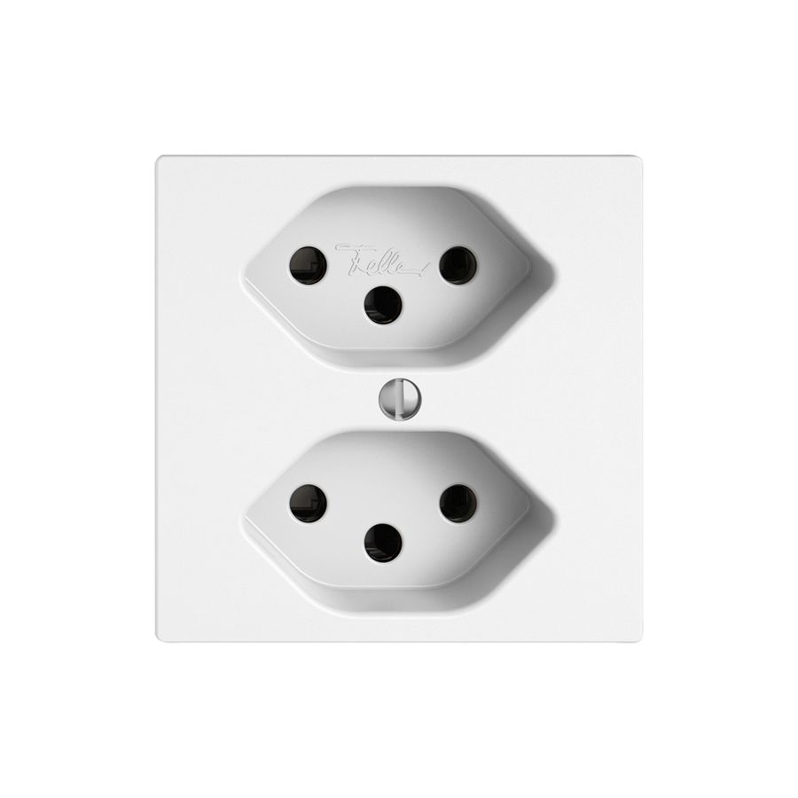 Steckdose EDIZIO.liv SNAPFIX® 2×T13 ws