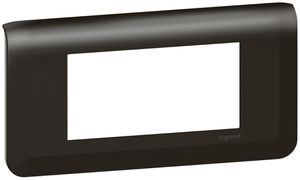 Abdeckrahmen MOS 1×4 Module horizontal schwarz matt