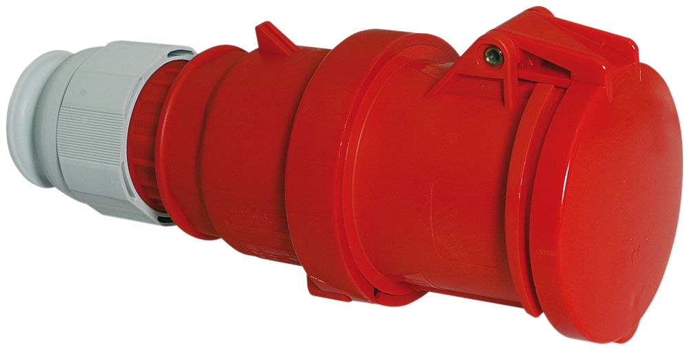 Prise mob.CEE Bals 5P 63A 400V 6h rouge IP44 nick.Quick C.