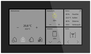 UP-Touchpanel KNX MDT BE-GTS06TS.01S 6" Glas schwarz