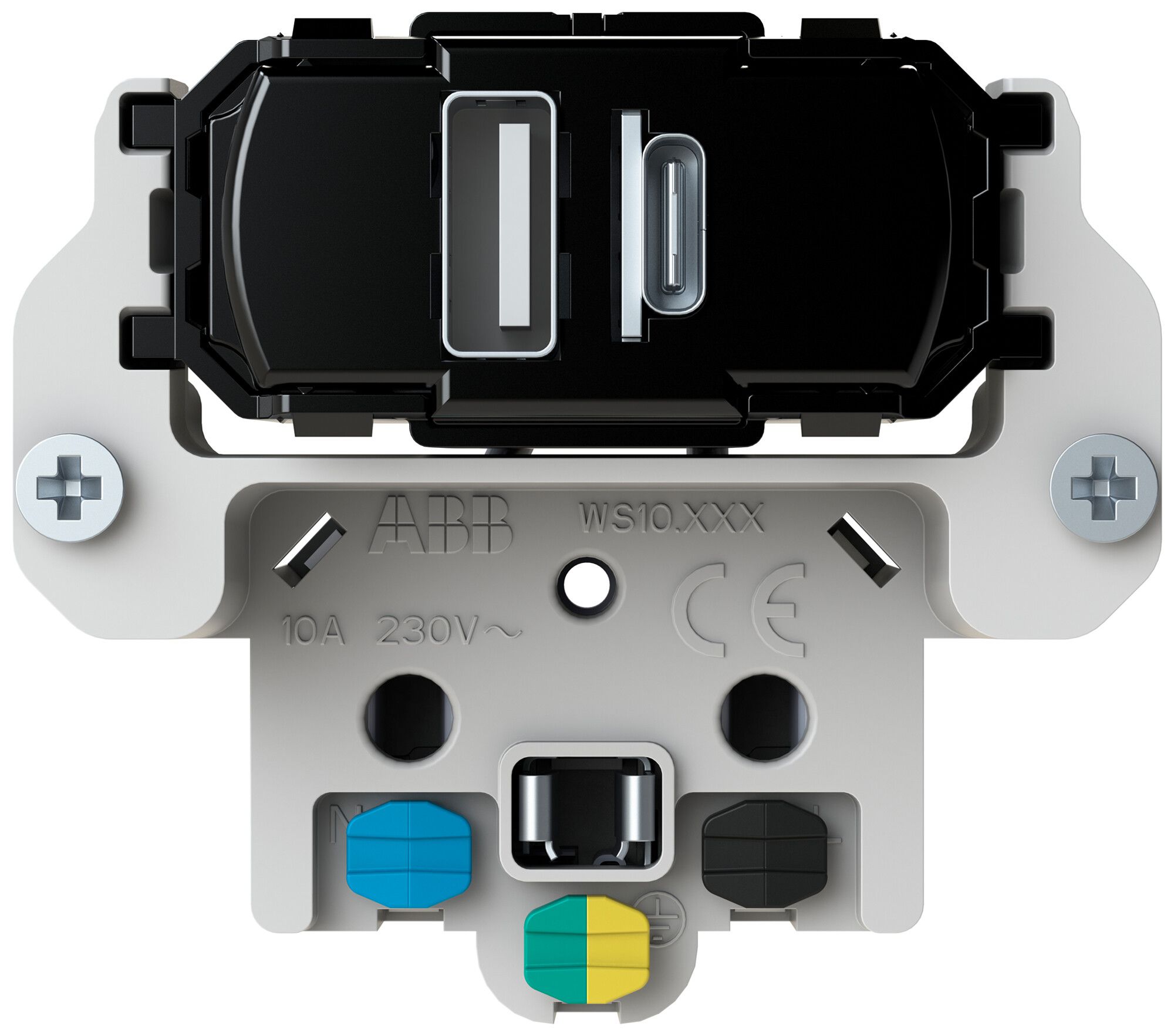 Presa di carica USB ABB 1×USB-A 1×USB-C + T13 3000mA OUT:5V