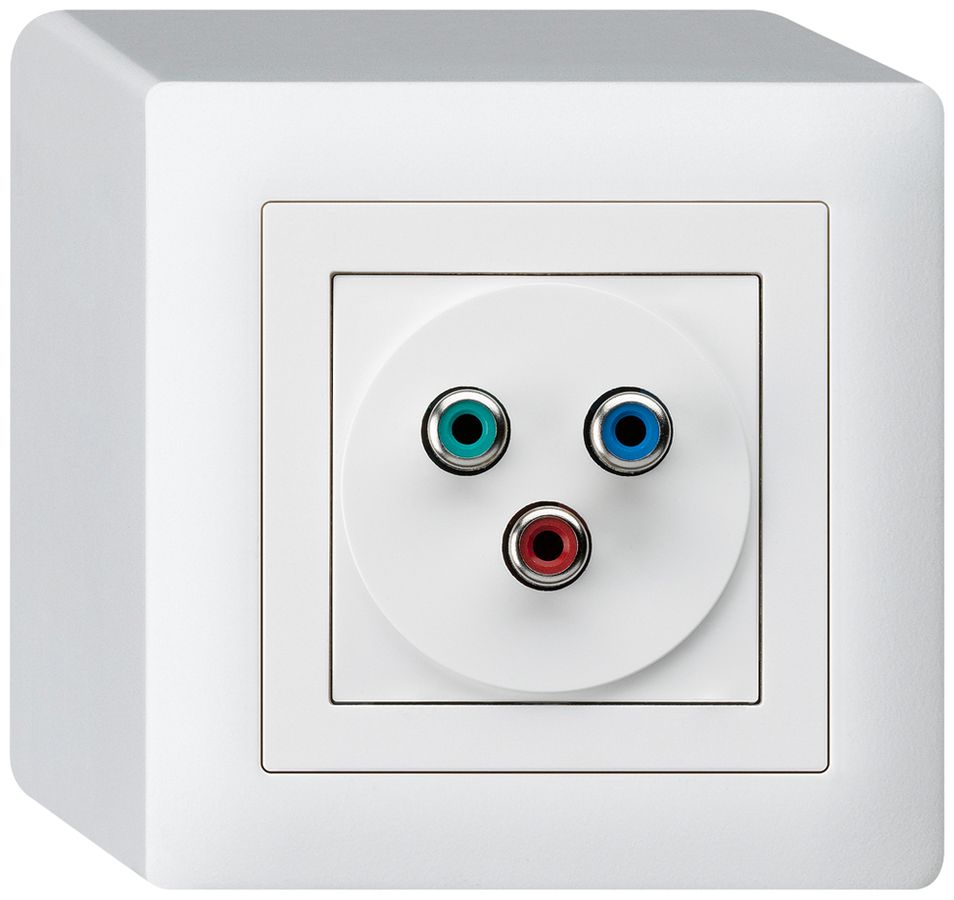AP-Anschlussdose kallysto YUV Video RGB weiss