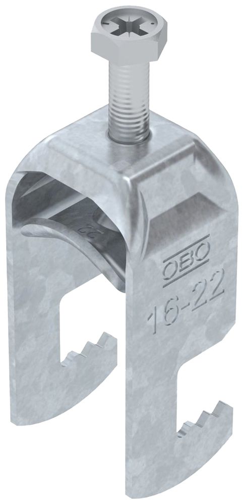 Fixation rapide BET 2056 pied à F métal 16…22mm 1×câble acier Zn-ch-im