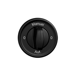 UP-Drehschalter STANDARDdue 2/1L schwarz 0-Manuel-0-Aut