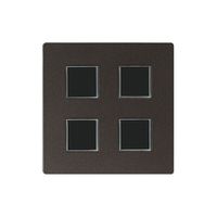 Kit de recouvr. EDIZIOdue elegance pour poussoir quadruple moca