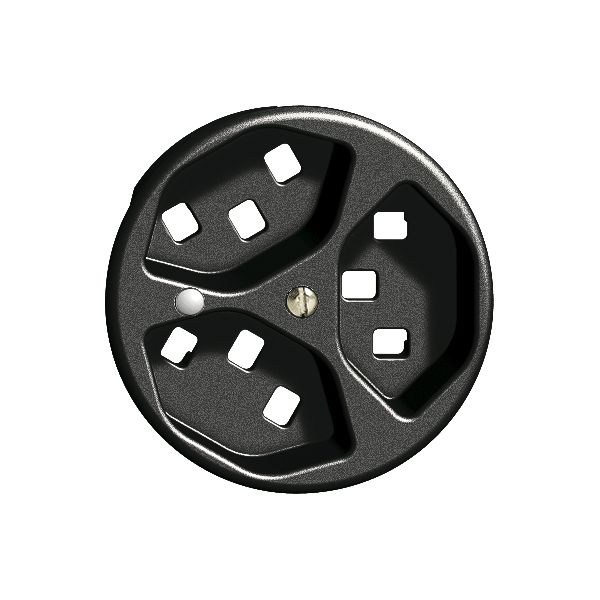 Frontscheibe FH 3×T23 schwarz Ø58mm mit Linse