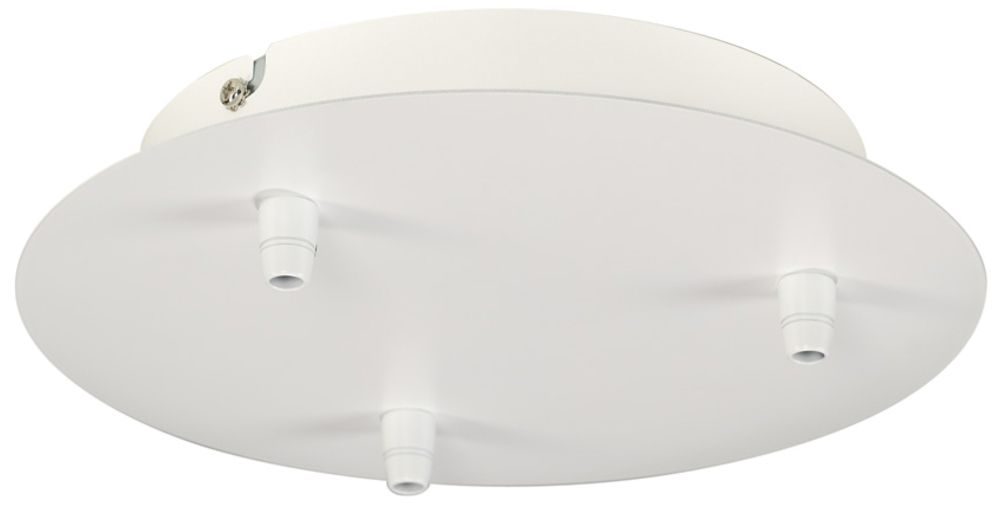 Rosace de plafond SLV 3 sorties, Ø220×54mm avec décharge de traction blanc