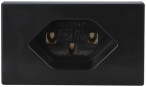 Prise INC Steffen FLF 3/5, 1×T23 16A, sans halogène, noir