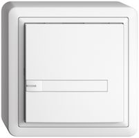 AP-Taster KNX 1-fach EDIZIOdue weiss RGB mit LED mit Papiereinlage