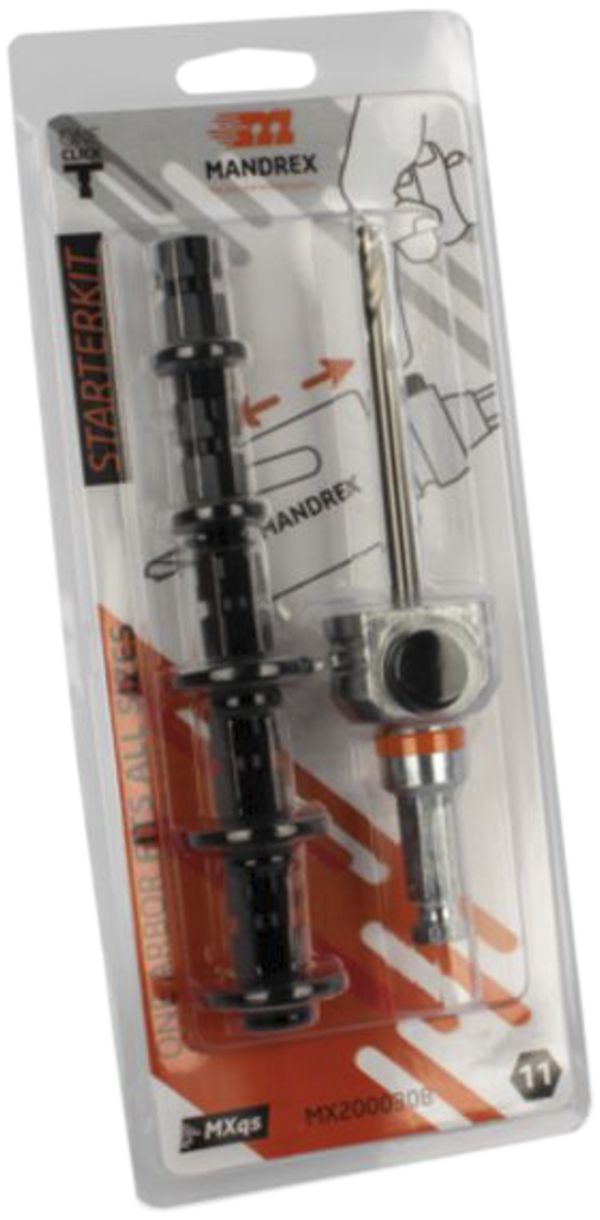 Set di attacchi MANDREX MXqs Ø8.5×125mm (11/32") per Ø14…30/32…210mm