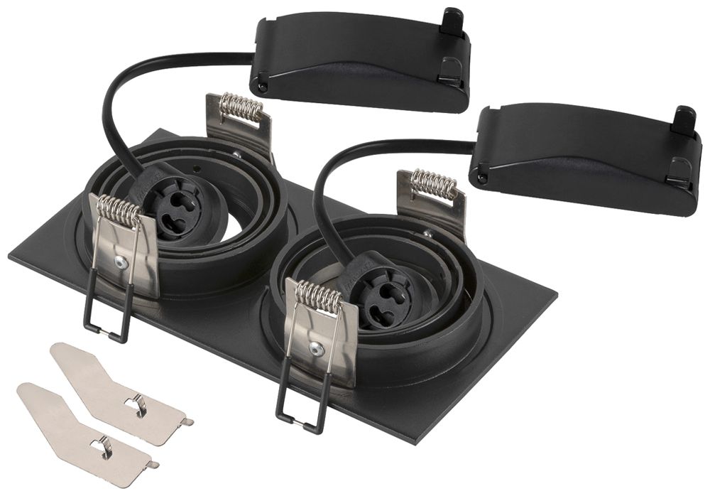 EB-Spot SLV NEW TRIA GU10 2×10W 170×90mm schwarz