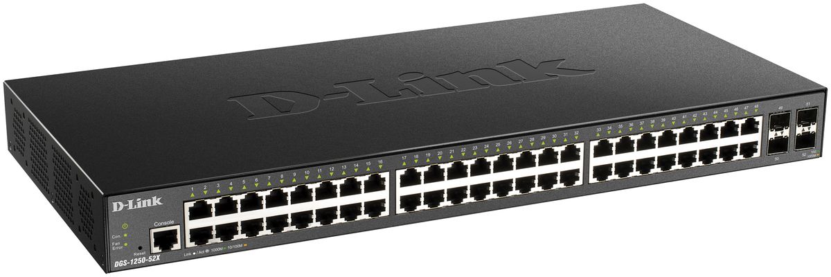 Switch D-Link DGS-1250-52X/E, 52-port smart managed Layer2/3 Gigabit