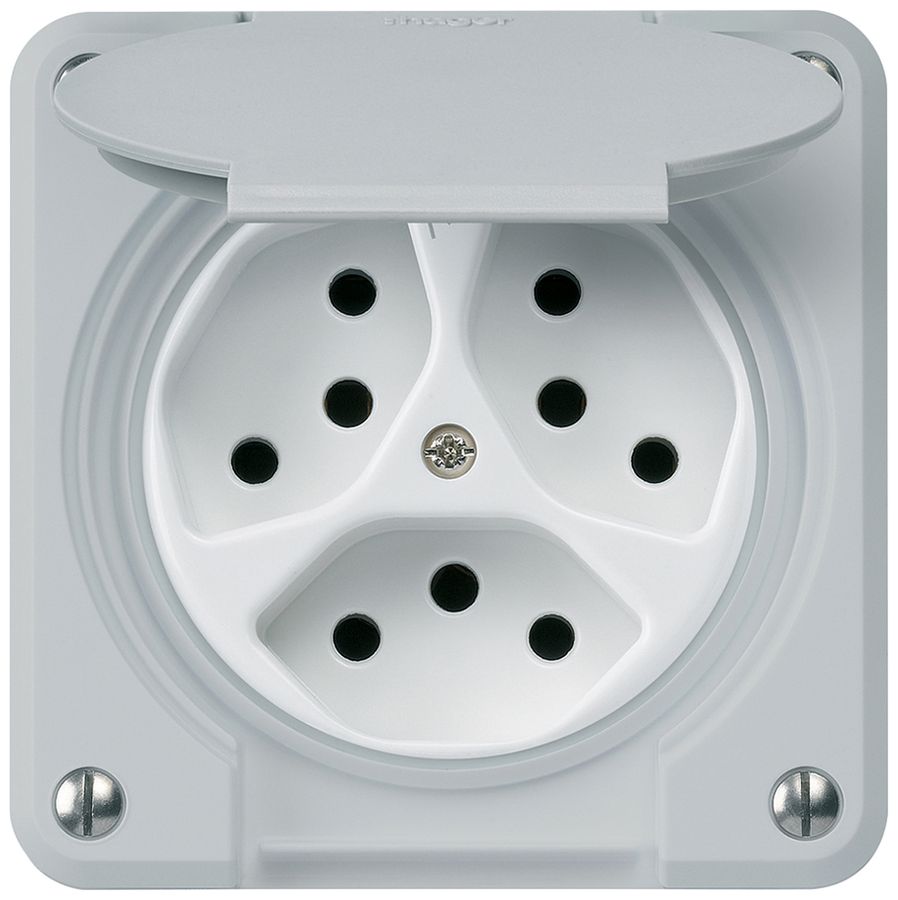 Presa INC robusto 3×tipo 13/1 grigio per combinazione