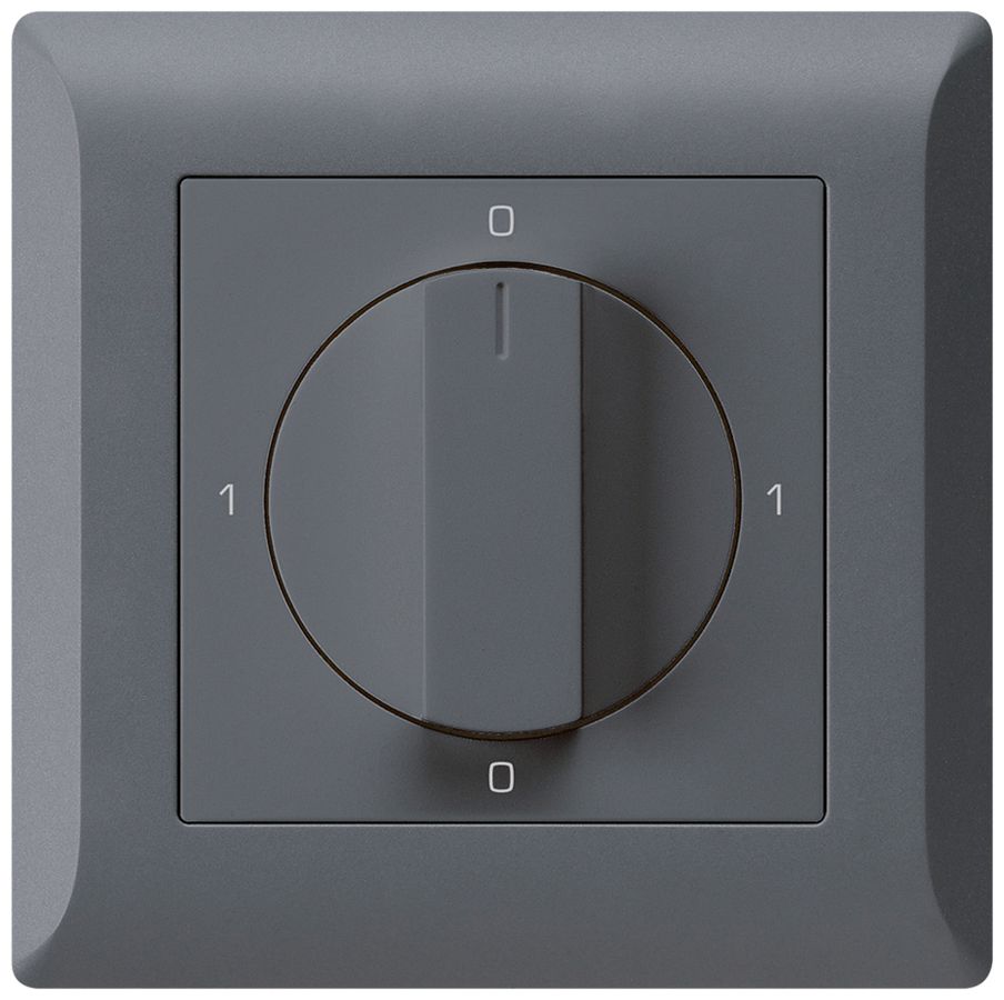 UP-Drehschalter kallysto.line 0/2L anthrazit mit Drehgriff