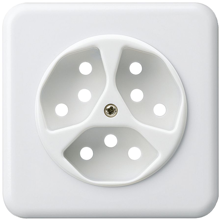 UP-Frontset basico 3×Typ 13 weiss 86×86mm