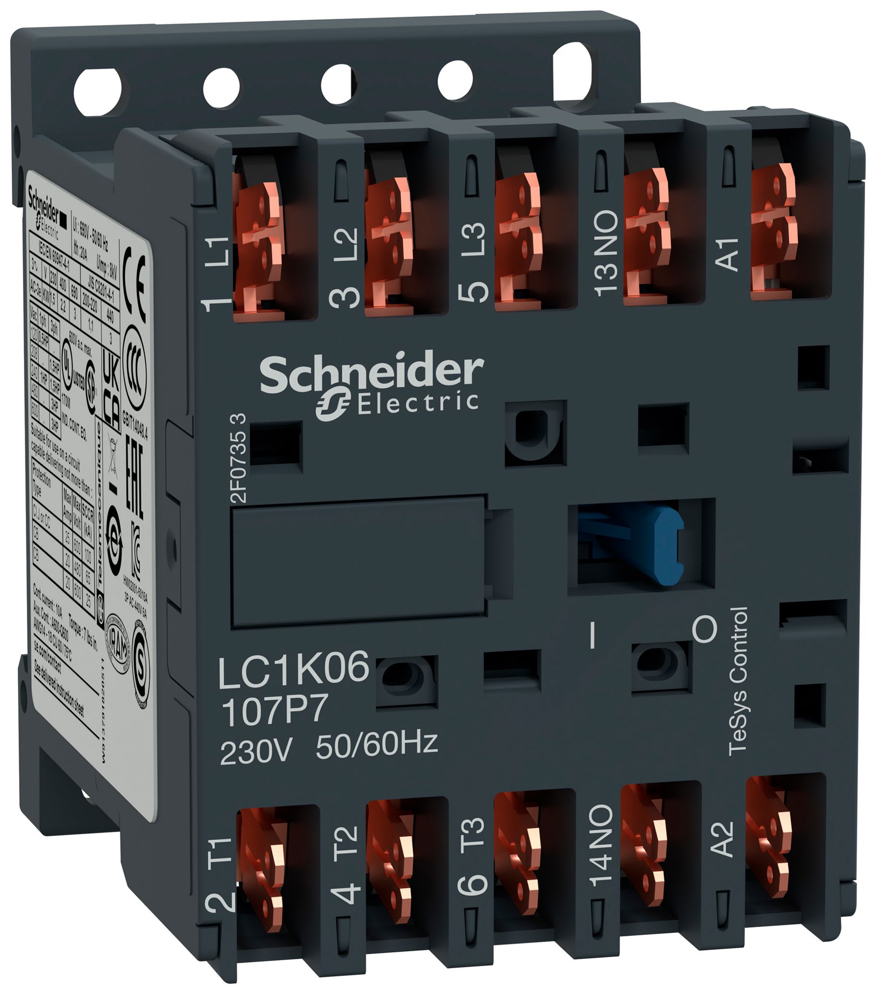 Leistungsschütz TeSys 48VAC 3NO 20A 9A 4kW 6A 2.2kW 440V