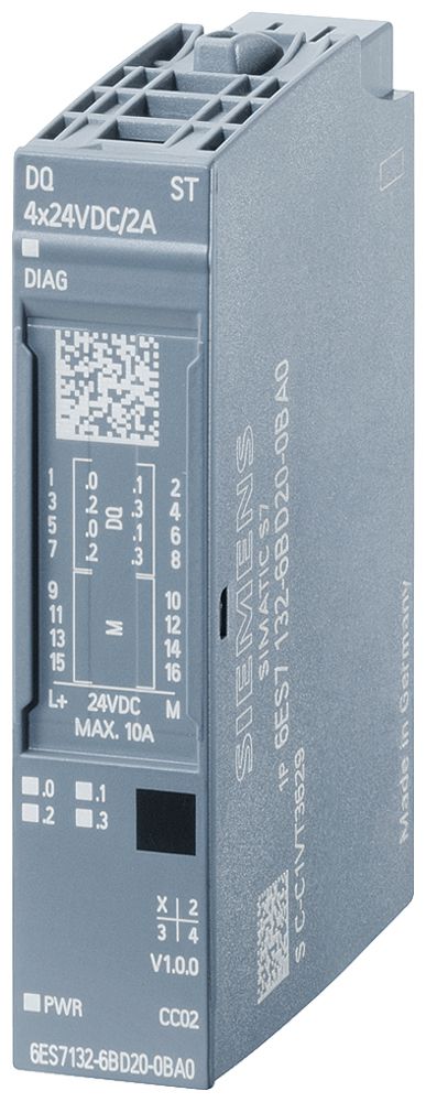 Module de sortie API Siemens SIMATIC ET200SP DQ 4×24VDC/2A ST A0 CC02
