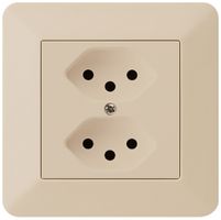 UP-Steckdose kallysto.trend 2×T13 beige mit Kinderschutz