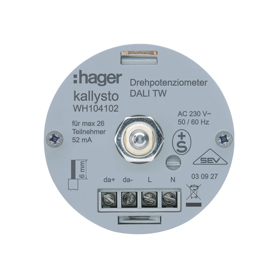 Intérieur pour potentiomètre de puissance Hager DALI TW