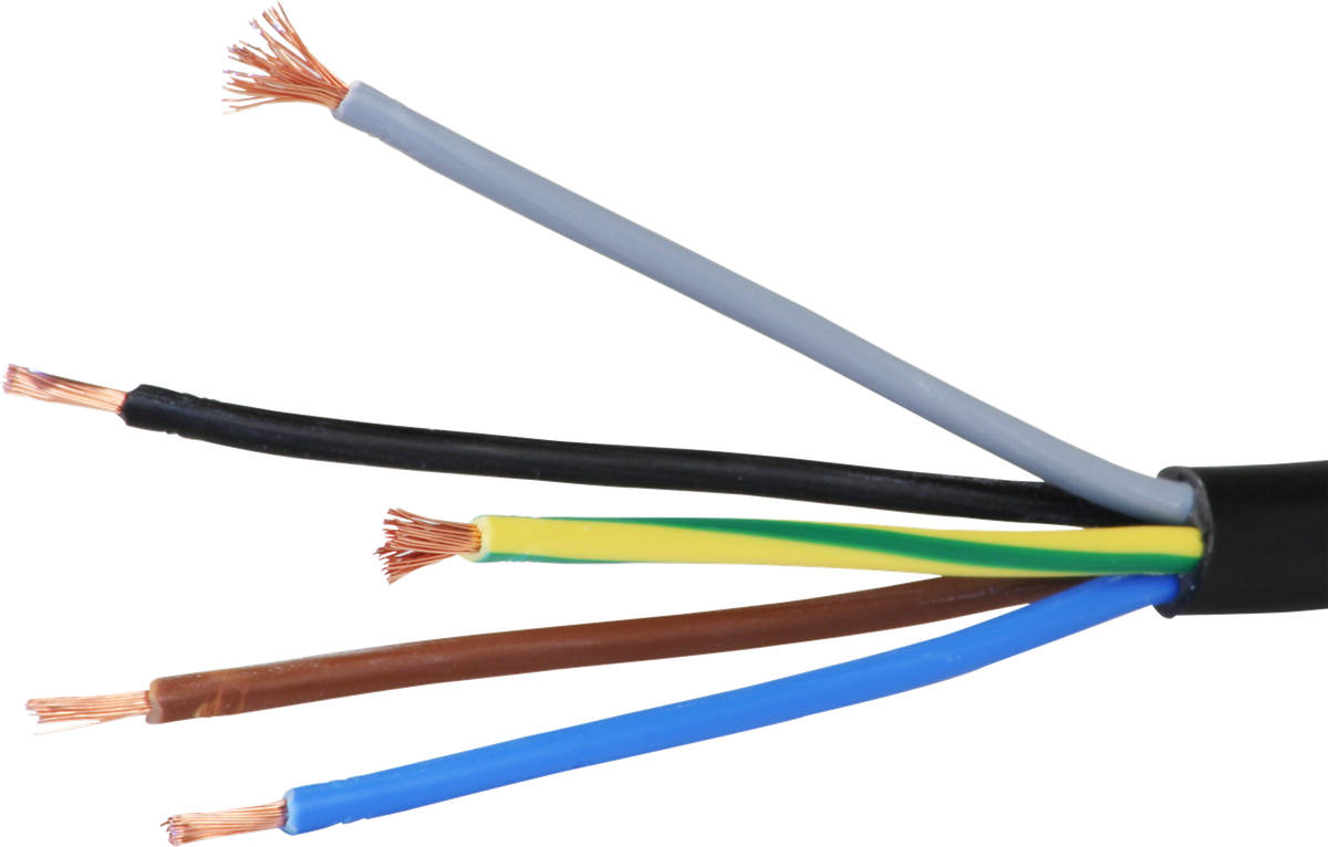 Kabel Td 5×2.5mm² 3LNPE schwarz Eca