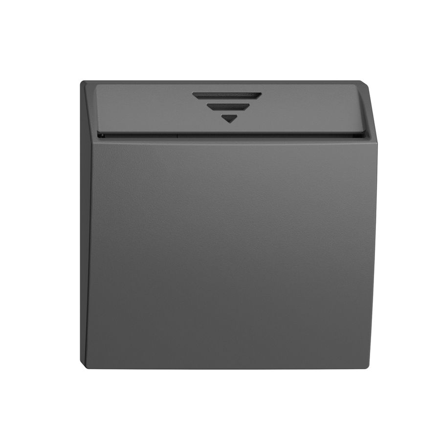 Frontset EDIZIOdue dunkelgrau 60×60mm zu Hotelcard 230VAC