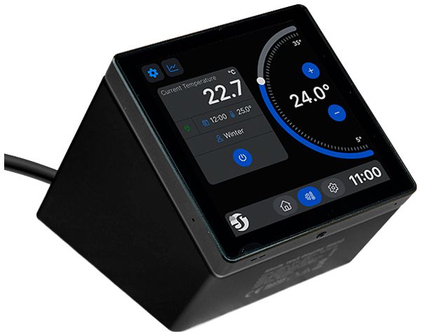 Apparategehäuse Shelly Wall Display Stand 87×113mm CEE 7/3 (Typ F) schwarz