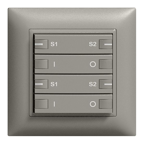 Frontset ON-OFF Szene 2-K/4 T ZEP 88×88mm dunkelgrau