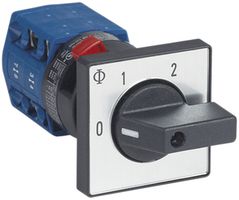 Interrupteur rotatif INC K&N, 20A/400V 1L, manette no, 48×48mm, Ø6mm, "0-1-2"