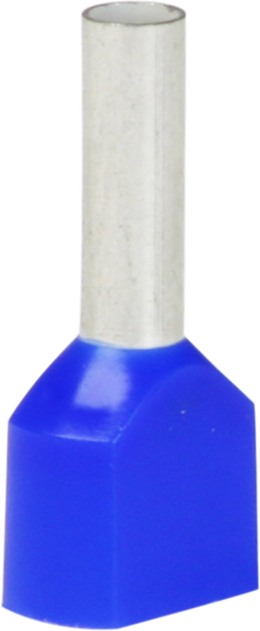 Embout de câble jumelé isolé 2×2.5mm²/12mm bleu