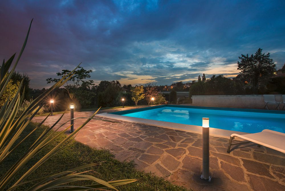 Lampadaire LED SLV TRUST 60, 8.6W 470lm 3000K IP55 acier fin