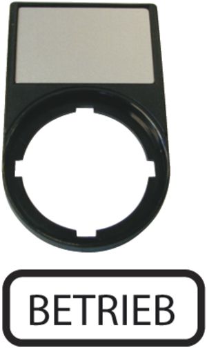 Schilderträger ETN RMQ Betrieb schwarz