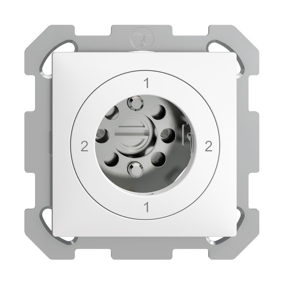 Interruttore rot. INC EDIZIOdue 3/2P bianco, per serrat. senza cilind