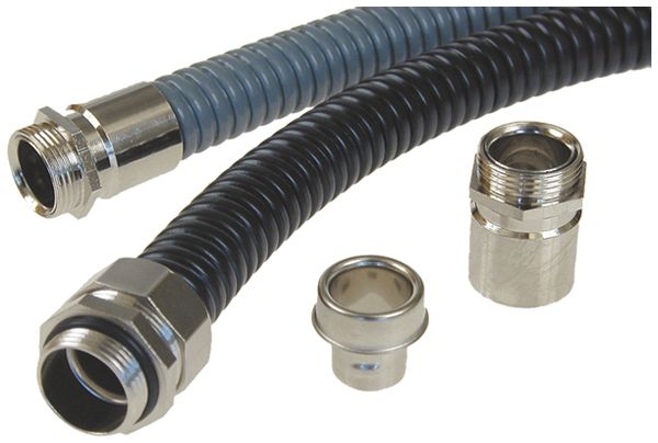 Metallschlauch Plica Ferroplast NW/DN 21 Ø23.3/28.8mm 10m Stahl/PVC grau