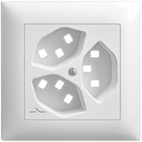 UP-Montageset Feller EDIZIOdue, für Steckdose 3×T23 1×getrennt, weiss