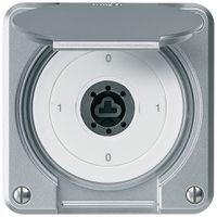 Interrupteur à clé ENC robusto IP55 avec clapet sans cylindre S0/2P al p.combi