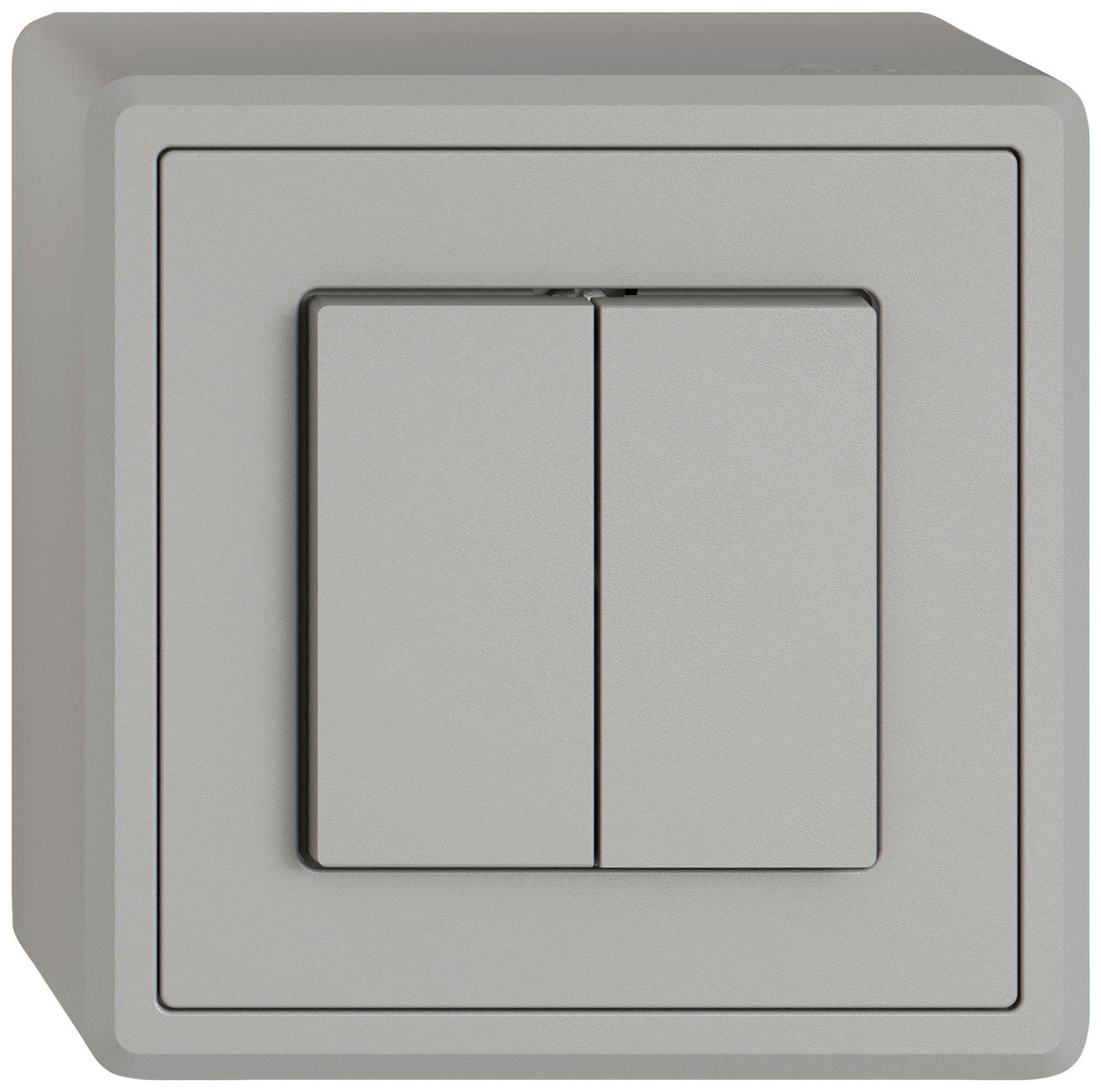 Interruttore/contatto a pulsante AP EDIZIO.liv SNAPFIX® ap.-chi.+invert.3/1L grc