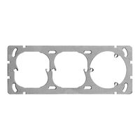 UP-Befestigungsplatte FH 1×3 horiz.