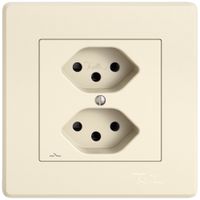 UP-Steckdose EDIZIO.liv SNAPFIX® 2×T13 1×S cr