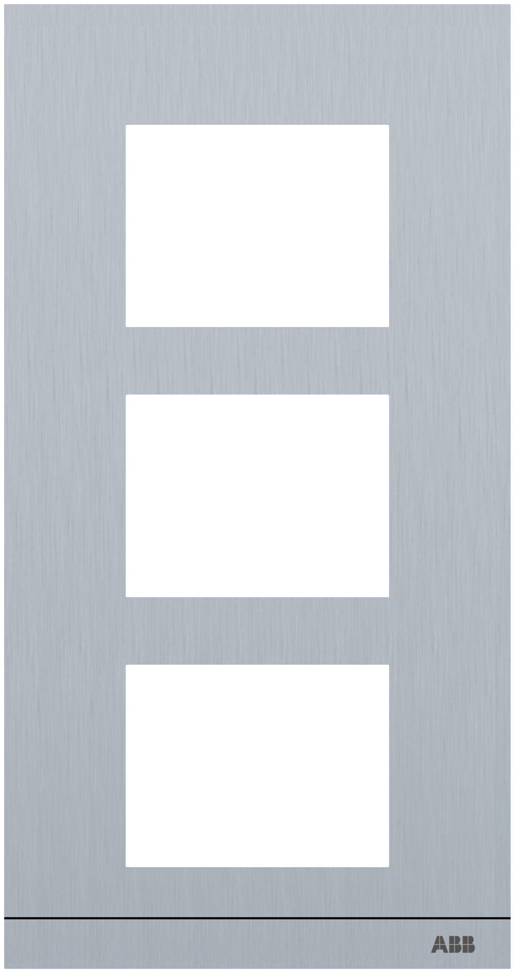 Abdeckrahmen Audio ABB-Welcome, für 1/3 (3 Module), Al gebürstet