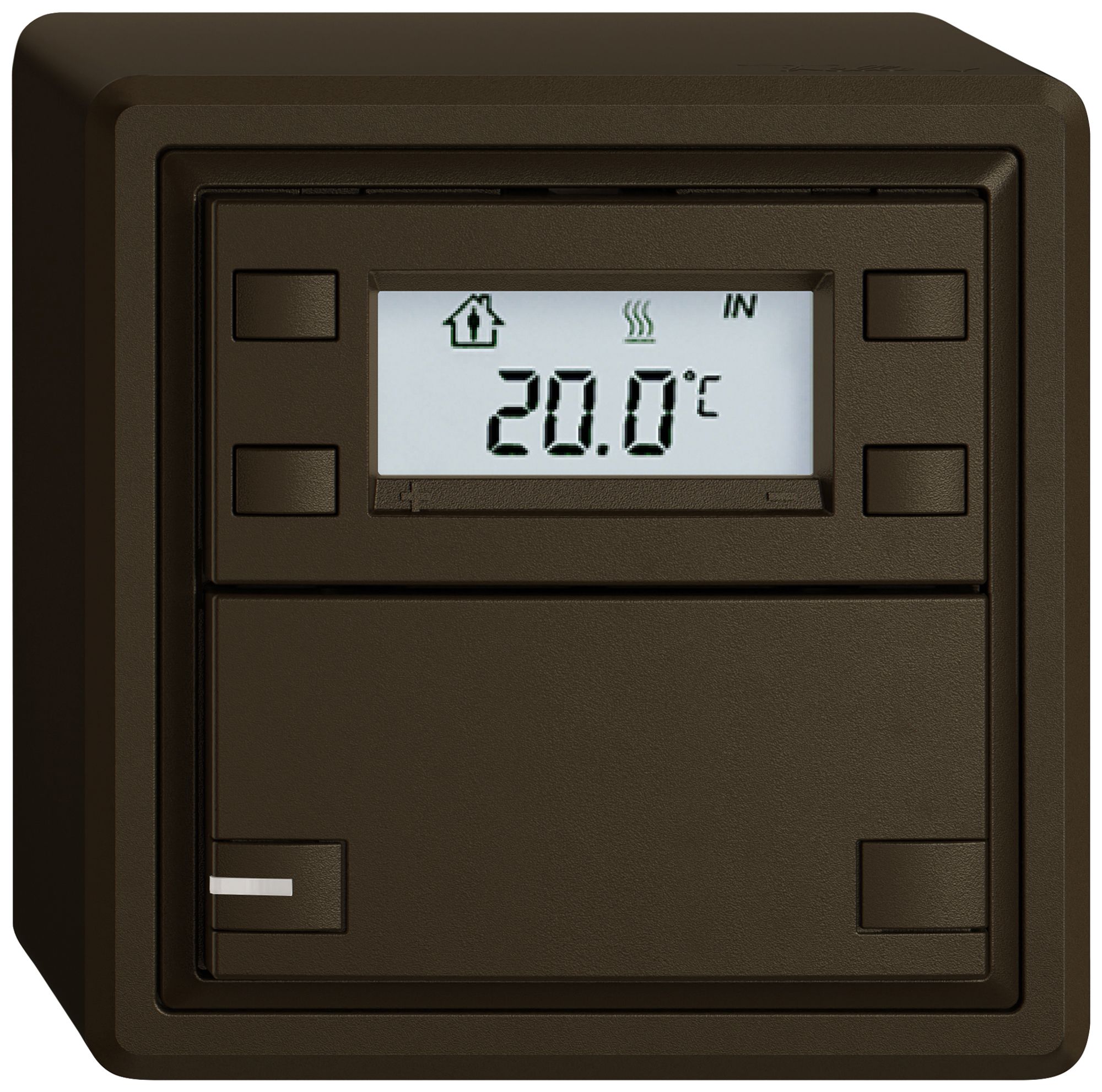 Poussoir RTH AP EDIZIO.liv SNAPFIX® a.RGB-LED 1×touche comm.2T br