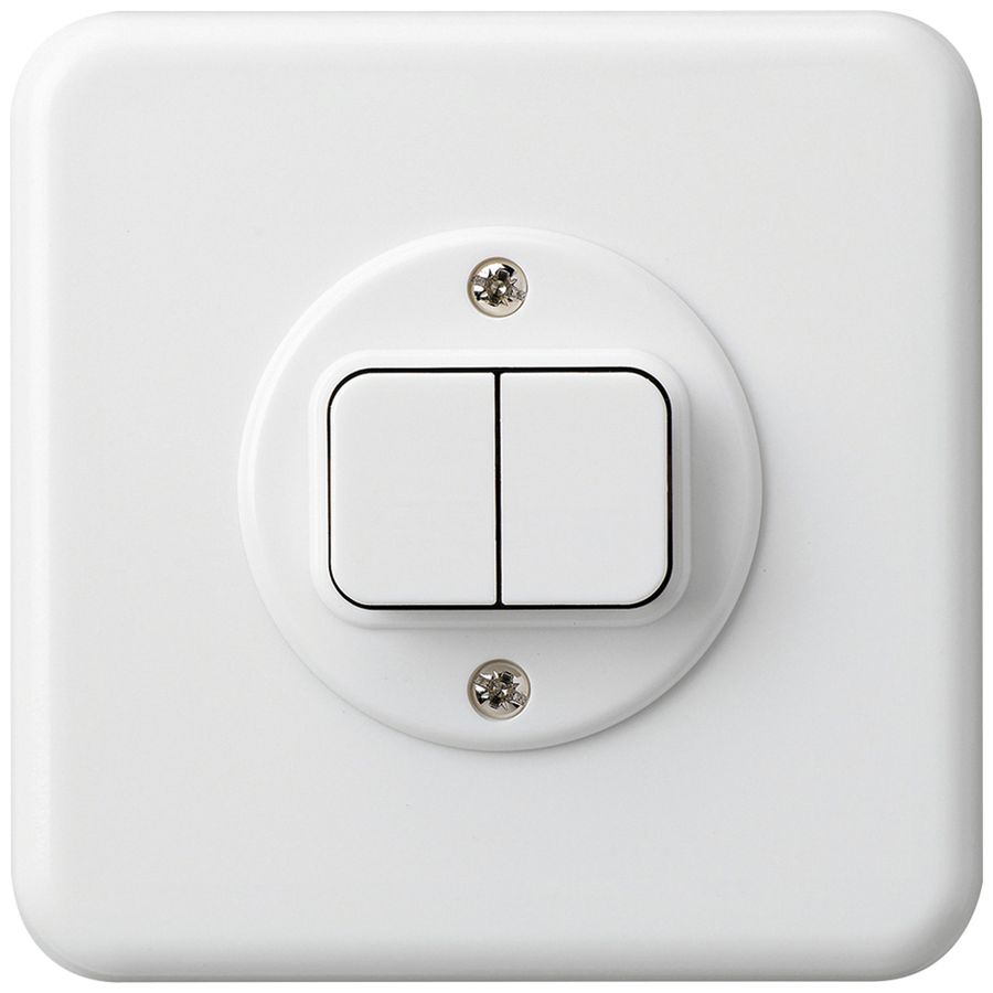 UP-Druckschalter basico 3/1L+A-R/1L weiss