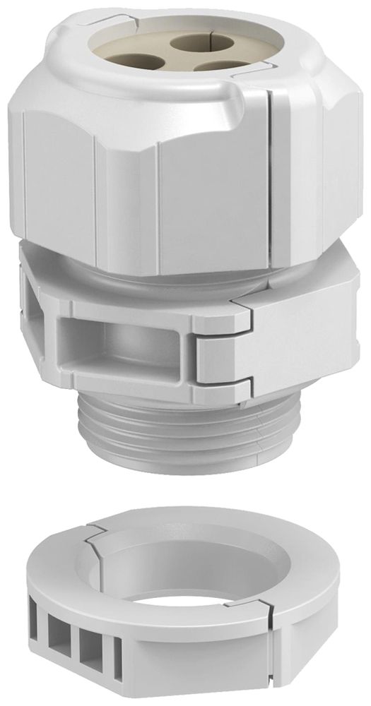 Pressacavo Bettermann V-TEC TB25 separabile M25 3×Ø7mm IP67 grigio