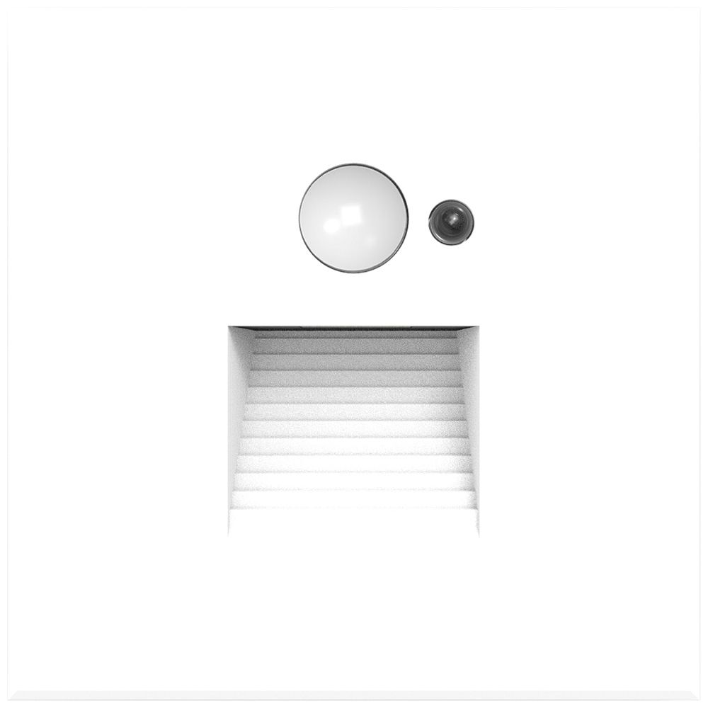 Applique LED INC DOTLUX EASYSTAIR PIR SEN 1.5W 70lm 930 82×82mm blanc