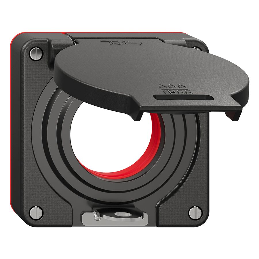 Deckel mit Klappdeckel NEVO Ø42mm abschliessbar IP55 sz (Dicht.rt)