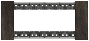 Cadre de recouvrement Living Now 6 modules 192.5×86mm walnut