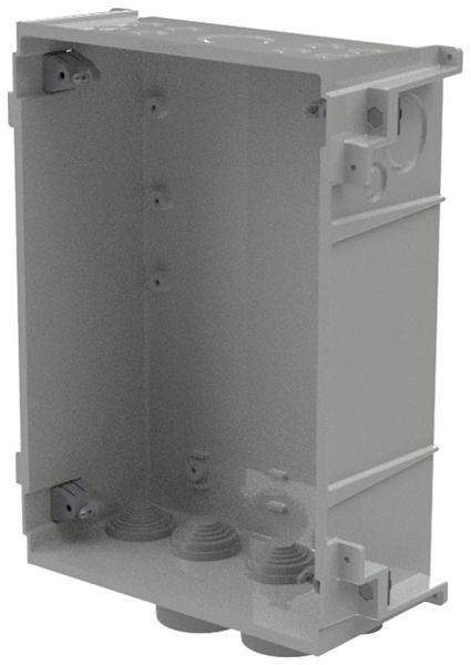 Boîte ENC R&S pour ENC 60/160, rempli de Styropor, 2×Ø90/82mm, 1×Ø60mm, 2×M32