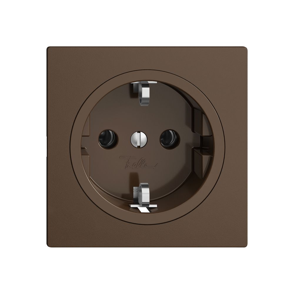 Steckdose Feller EDIZIOdue Schuko 16A 230V 60×60mm coffee