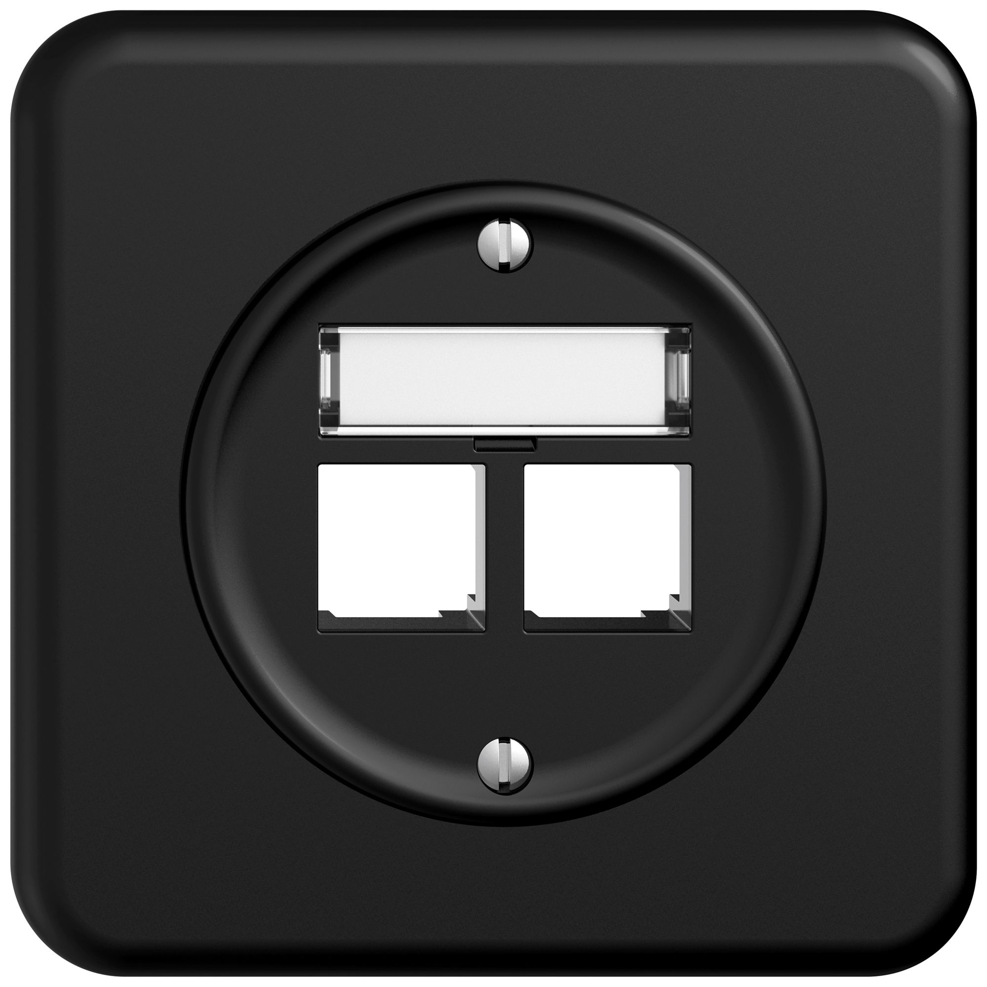 Kit de montage ENC STANDARDdue EASYNET S-One SNAPFIX® droit pour 2×RJ45 no