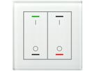 UP-Taster KNX RGBW MDT BE-GTL2TW.B1 2T/4B Temp.Glas weiss "I/O"
